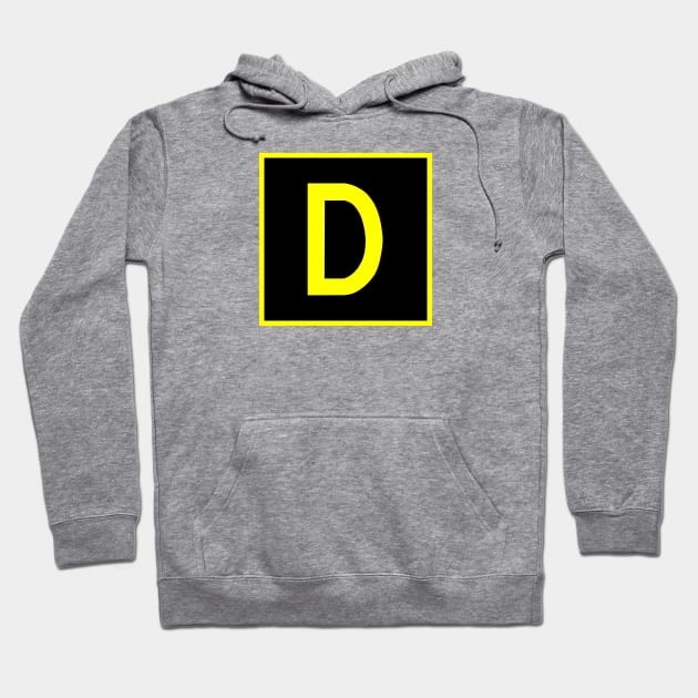 D - Delta - FAA taxiway sign, phonetic alphabet Hoodie by Vidision Avgeek